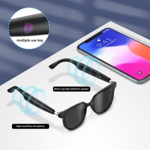 square frame audio sunglasses