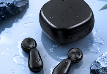 Flip top case earbuds